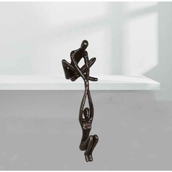 Parfigur Man som lyfter Kvinna Resin Skulptur Ornament Dekoration