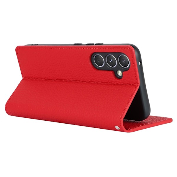 Ægte læder flip cover med pung og stativ til Samsung Galaxy A54 5G med S...