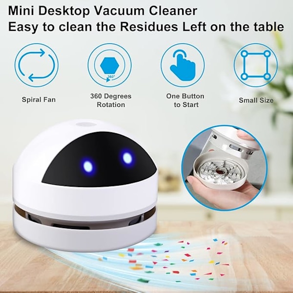 Bordstøvsuger, Bærbar Ledningsfri Minivacuum, USB