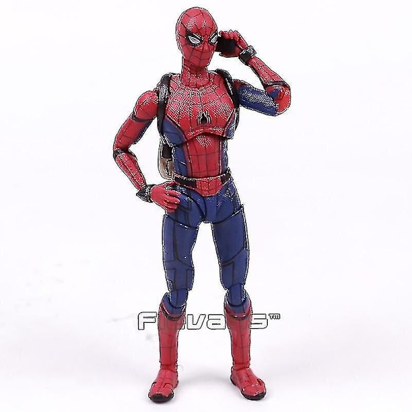 (a) Shf Spider Man Homecoming, The Spiderman PVC Actionfigur Samlarmodell Leksak