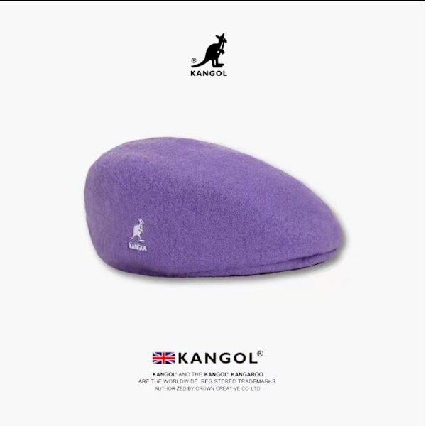 Kangol 504 Flat Cap - Lilla (Menn & Kvinner) Purpur L（58-60cm）