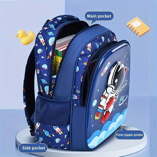Ryggsekk for barn med astronauttrykk, lett nylon, justerbar stropp rocket spaceman Not provided