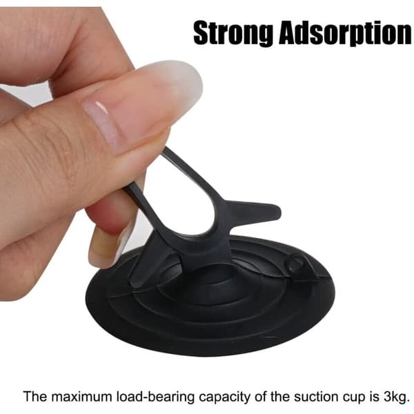 60 Pieces Suction Cups for Sunshade, 45 mm Suction Cup Without Hooks, Mini Transparent and Black Suction Cups