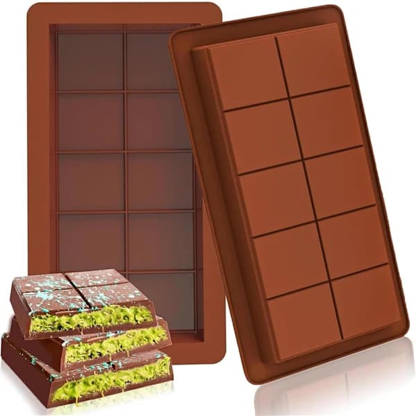 2-pack silikonchokladformar för godistillverkning [ZHE]