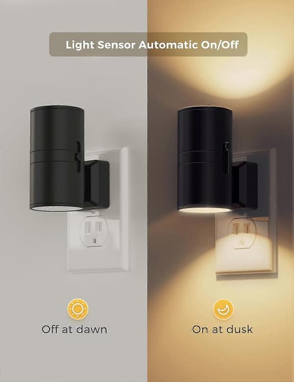 2-pack dimbara LED-nattlampor, vägglampa med sensor [ZHE]