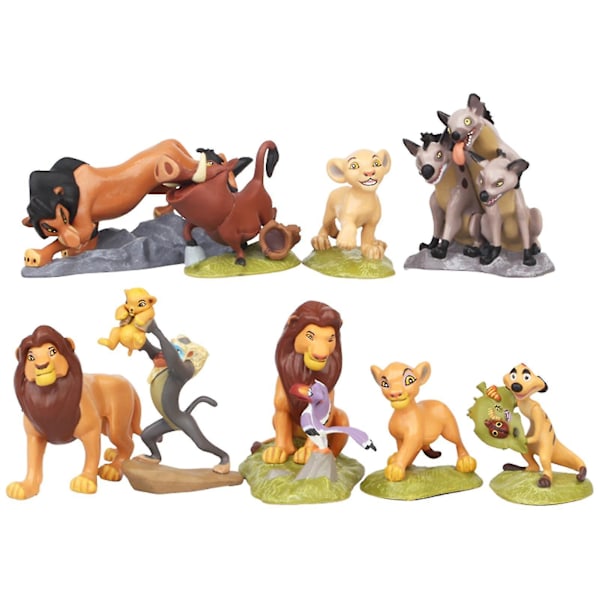 9 stk/sæt Løvernes Konge Simba Nala Timon Modelfigur PVC Actionfigurer Klassiske Legetøj Bedste Julegaver