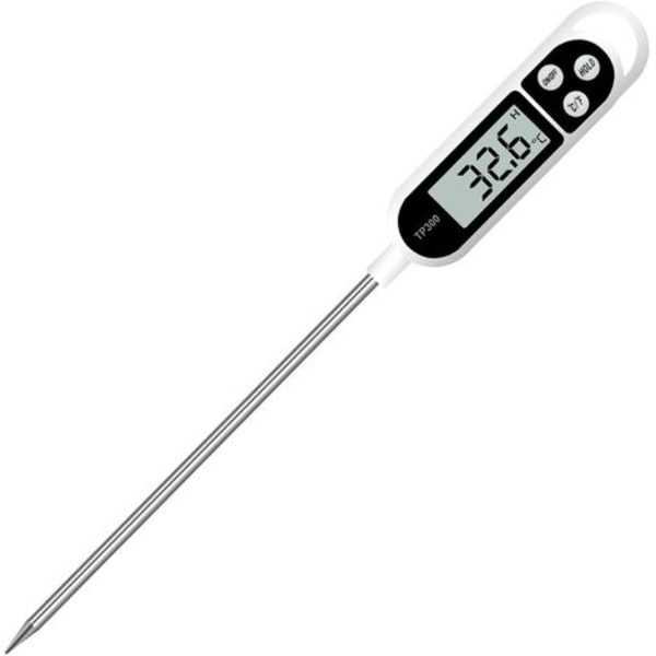 Digitalt køkkentermometer Husholdningstermometer Ovntemperaturmåler Madlavningstermometer, lang sonde, korrosionsbeskyttelse, °C/°F Omstillelig til køkken, grill/barbecue