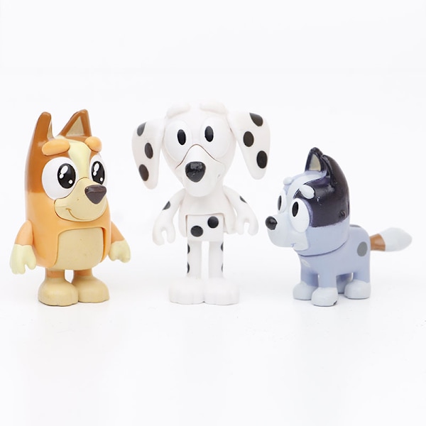 8/12 kpl Piirretty animaatio Bluey Leikkiajan lelut Malli 12 kpl