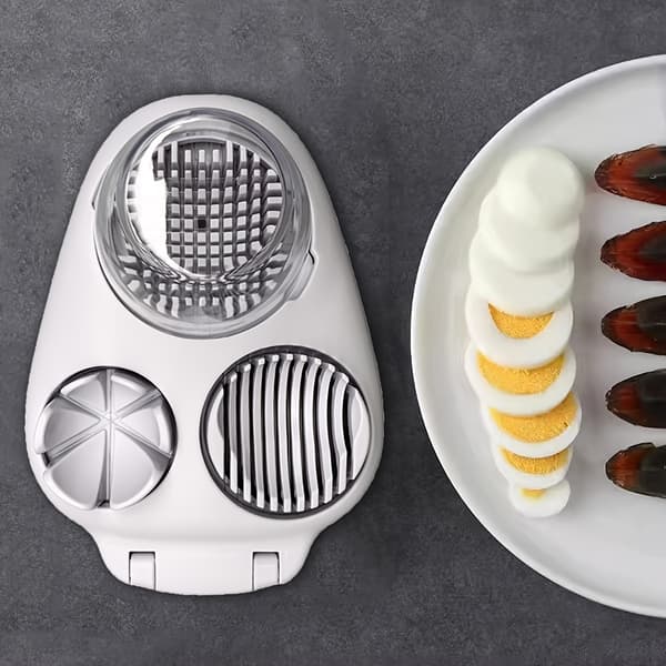 3-i-1 Eggeskjærer, Kutter og Verktøy for Hardkokt Egg 7.62cm 1 Egg Divider