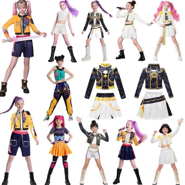 Demon Hunter K-Pop Cosplay Kostume til Kvinder & Børn | Halloween Outfit[ZHE] Ankle Ring 160cm