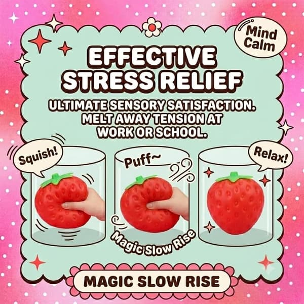 Jumbo Squishy Klemmeleke, Ultra Sakte, Stor Form for Stresslindring, Angst