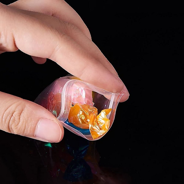 500 kpl läpinäkyviä muovipusseja vetoketjulla 5x7cm Paksuus: 0,05mm