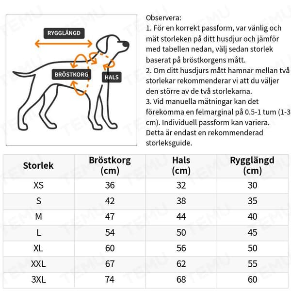 Varm fleecetröja för hundar av små till stora raser Deep Blue 3XL
