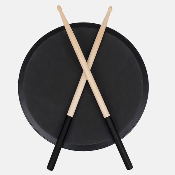 1 Pair Wooden Drumsticks Maple Drum Mallet Sturdy Good Strength Black Stylish Design