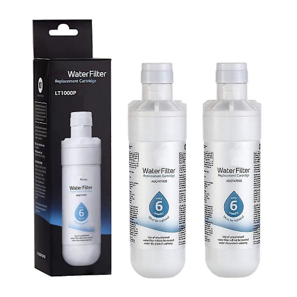 4-pack äkta LT1000P ADQ747935 kylskåpsvattenfilterersättning 2PCS