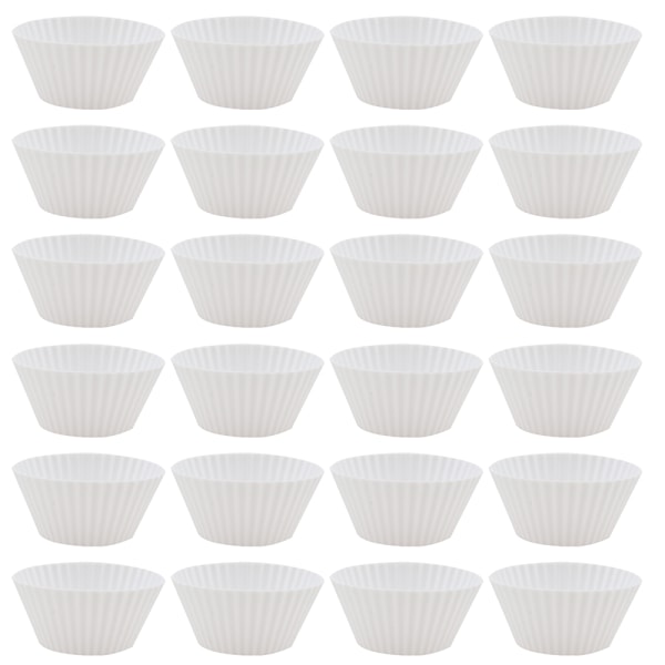 24 stk. Silikone Muffinforme - Hvid
