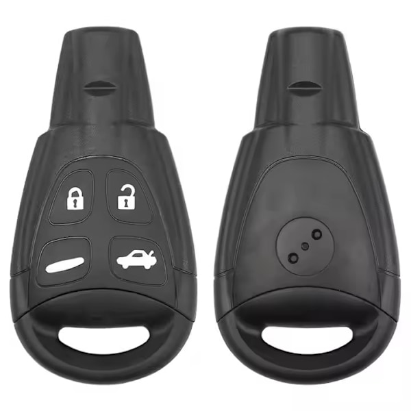 Saab 9-3 & 9-5 Nøkkeldeksel med 4 knapper i svart [ZHE] Black Svart