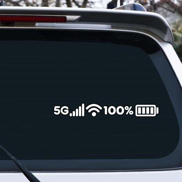 6 stk. WiFi Batteri Signal Power Klistermærker Reflekterende Bil Klistermærker
