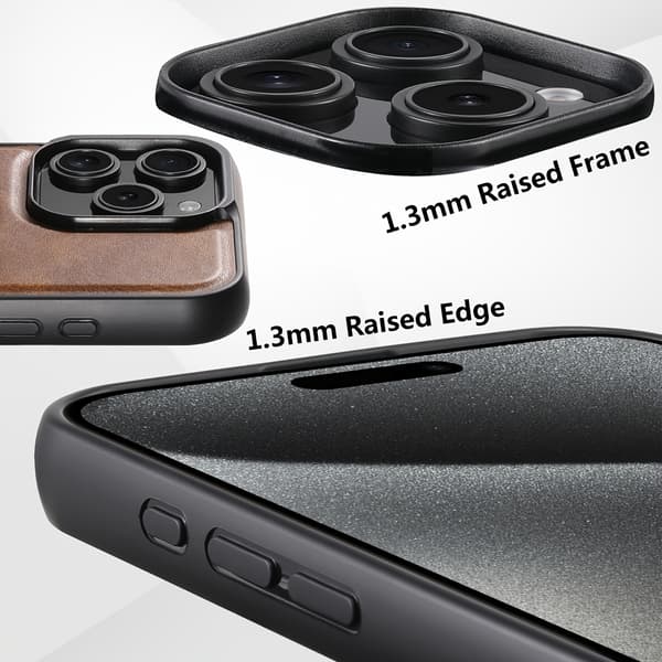 SUTENI Magnetisk Trådløs Ladeetui med 360° Roterende Ringstativ, Kunstskinn iPhone 15 Plus Blue
