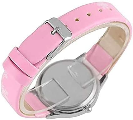 Rosa frostet lærreimklokke for jenter [ZHE]