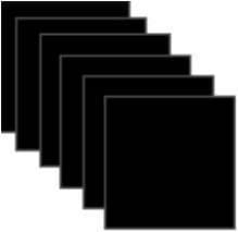 PVC-fri Kakeldekor 12-pack Svart, blank, 15x15 cm