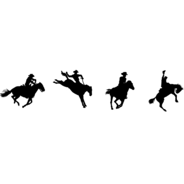 Cowboys Självhäftande väggdekor barn