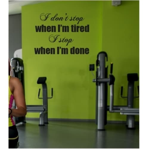 I don't stop... Stort Väggord Träning