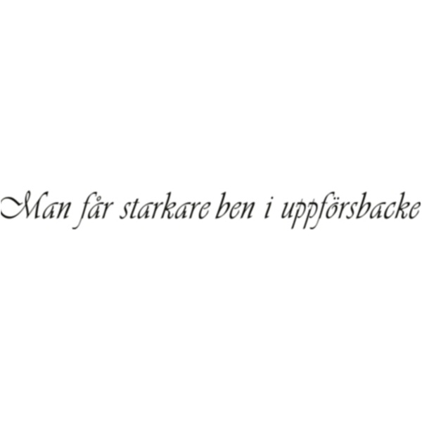 Man får starkare ben.. Väggord