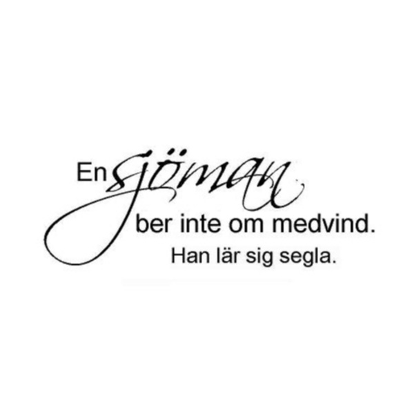 En sjöman ber inte... Väggord Väggtext