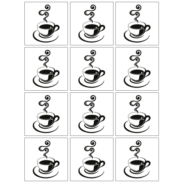 Kakeldekor kaffe silhuett