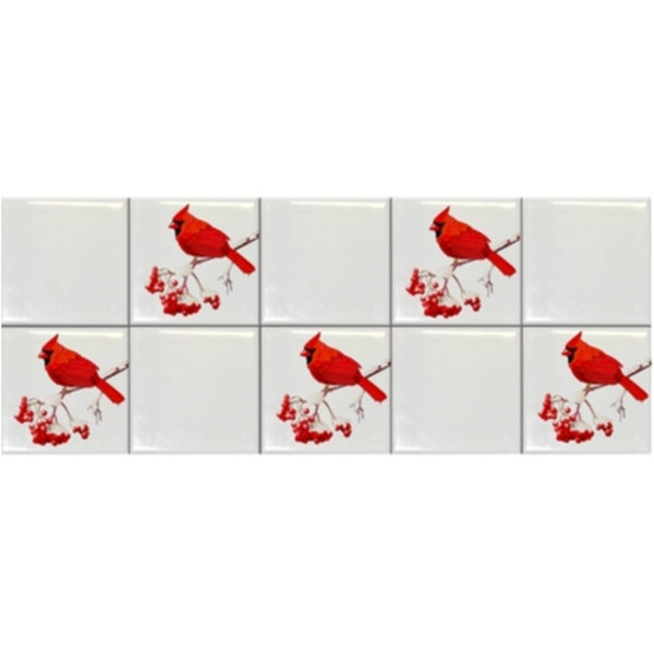 Kardinalfågel kakeldekor 12-pack