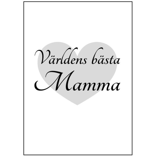 Världens bästa mamma poster mors dag a4 poster