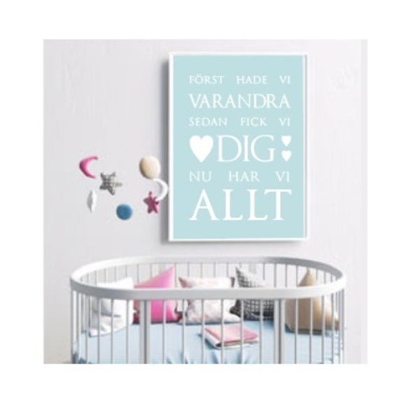 Poster Först hade vi varandra Barn A4