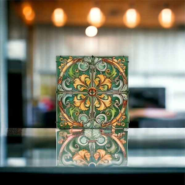 Art nouveau 16-pack Blank Kakeldekor