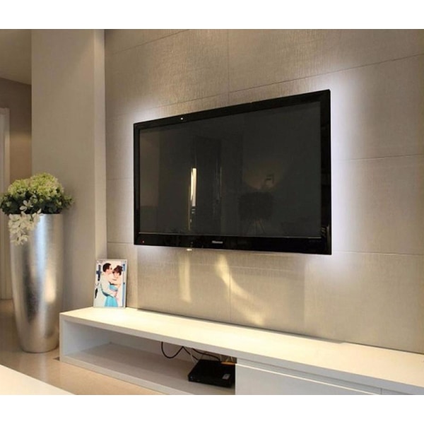 Ledslinga för RGB + Vit Fjärrkontroll LED 3 meter TV