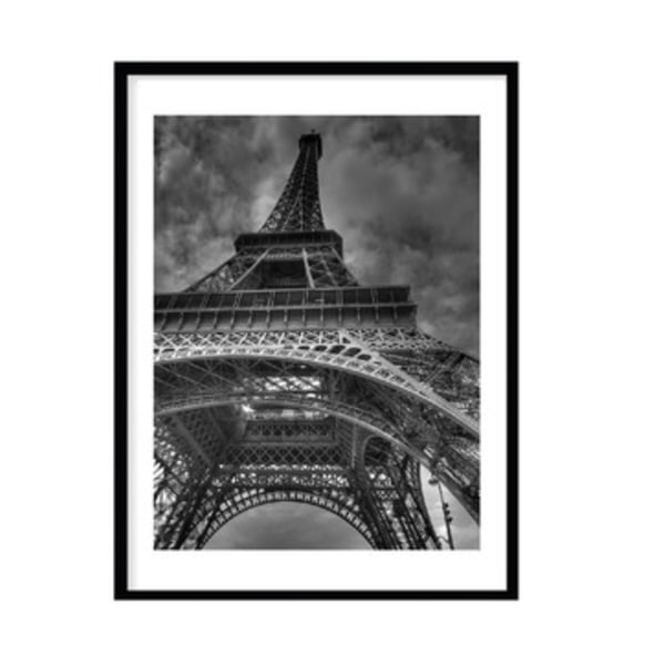 Poster Eiffeltornet Svart/Vit A4