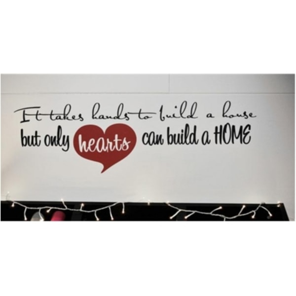 It takes hands to build a house... Väggord