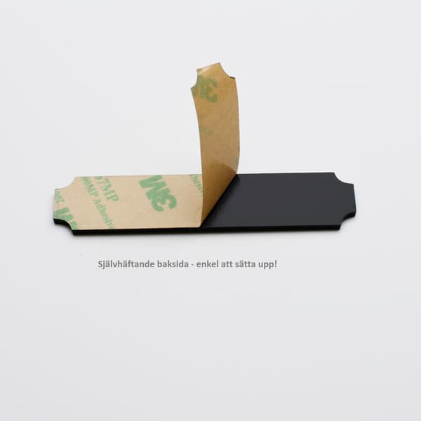 Ingen reklam, tack Klassisk Vit Självhäftande, graverad