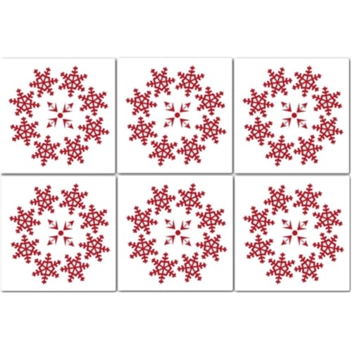 Snöflingor kakeldekor Juldekoration 12 stycken