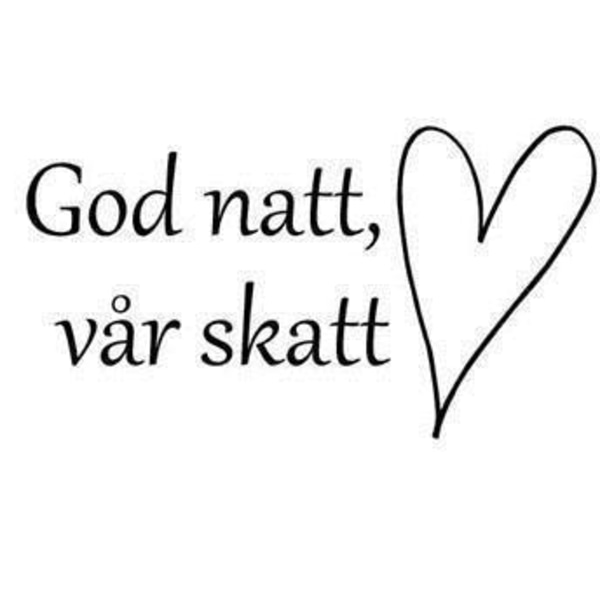 Godnatt vår skatt Väggtext Väggord Väggdekor