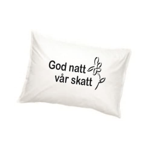 God natt vår skatt Örngott med blomma