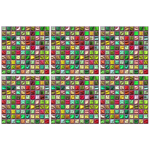 12-pack Mosaik Lyster Självhäftande kakeldekor