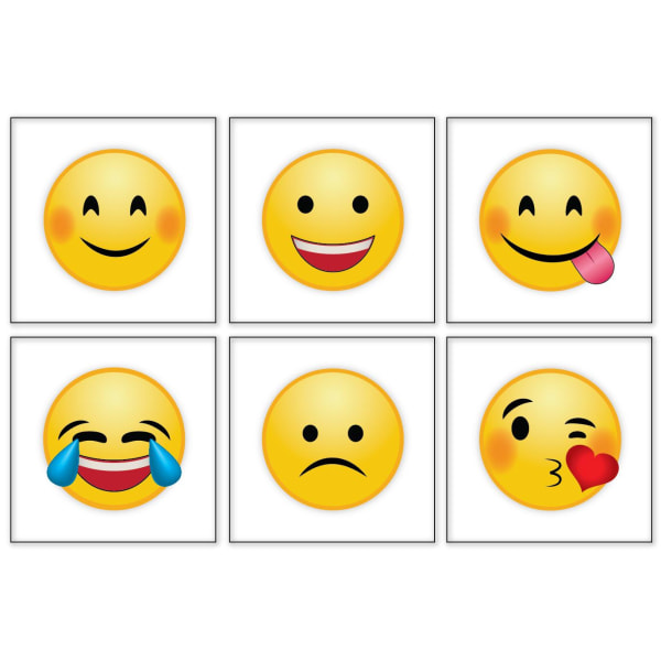 Självhäftande kakeldekor Emoji
