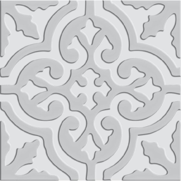 Marrokanskt grått mönster kakeldekor 12-pack