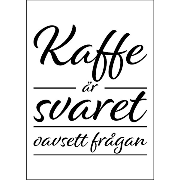 Poster Kaffe är svaret