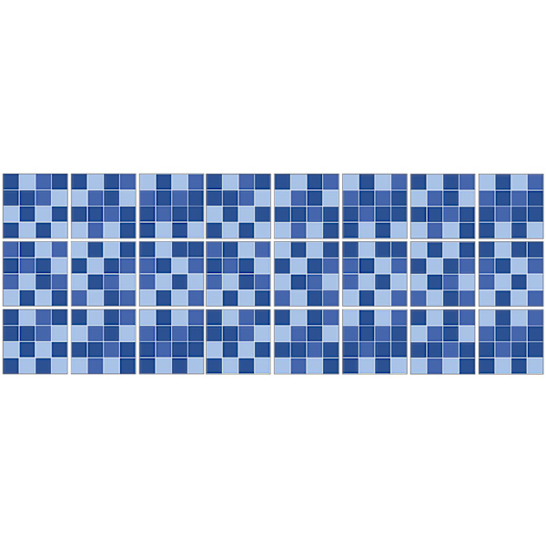 Självhäftande Kakeldekor 30-pack blå Mosaik