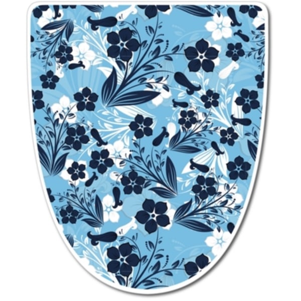 Blå Blommor Toalettdekor Toalett dekor