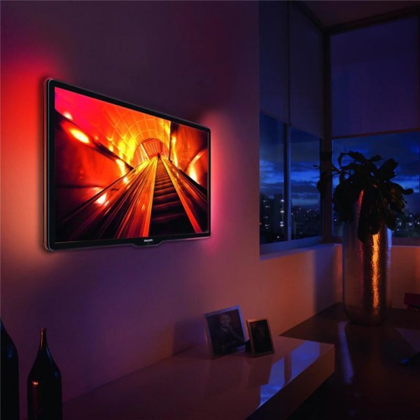 Ledslinga för RGB + Vit Fjärrkontroll LED 2 meter TV