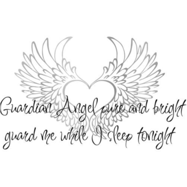 Guardian angel pure and bright, väggtext