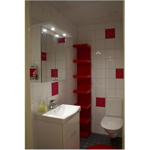 Röd mosaik Kakeldekor Självhäftande 24-pack
